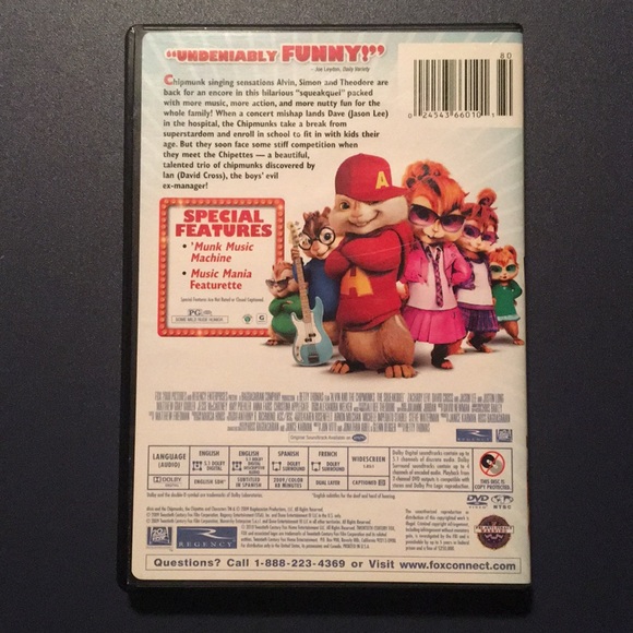 Alvin And The Chipmunks: The Squeakquel DVD - 2/$5 - Picture 3 of 4
